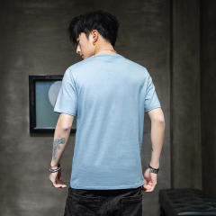 Black Trend Casual Cotton T Shirts Summer Fashion T-shirt For Men RL8141A