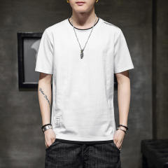 Black Summer Fashion T-shirt For Men Trend Casual Cotton T Shirts RL8144A