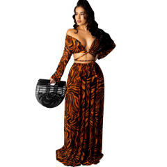 Leopard Print Boho Dress Summer Maxi Dresses For Women PQ10214A