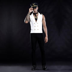 Captain Suit For Men Sailor Carnival Costume Cosplay Unifrom PQ7207