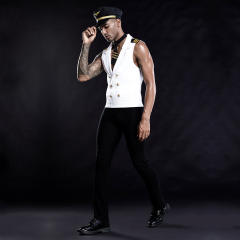 Captain Suit For Men Sailor Carnival Costume Cosplay Unifrom PQ7207