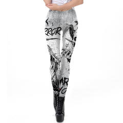 Woman Fashion Pants Cartoon Trousers 3D Print Halloween Leggings WKDK1067