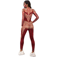 3D Printed Skeleton Costume Halloween Carnival Jumpsuit PQB142-272