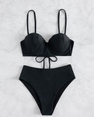 Women Sexy Shell Bikini Swimwear Solid Color Swimming Wear PQ7398B