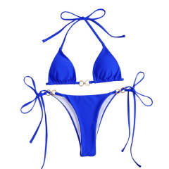 Triangle Bikini Sets For Female Brazilian Swimwear Beach Equipment Halter Swimming Suit PQ20155