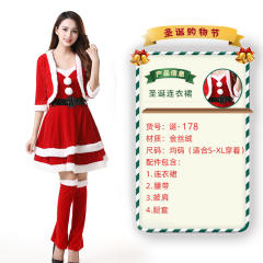 Wholesale Sexy Christmas Costume For Women Plush Xmas Dress PQ3243B