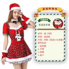 Wholesale Sexy Christmas Costume For Women Plush Xmas Dress PQ3243B