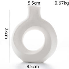 Rotate Circle Ceramic Vase Handmade Christmas Decoration Home Ornaments PQ0082
