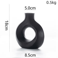Rotate Circle Ceramic Vase Handmade Christmas Decoration Home Ornaments PQ0082