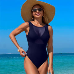Women's One-Piece Swimsuit Swimwear for Female, Vintage High Cut Bathing Suit PQ2502