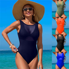 Women's One-Piece Swimsuit Swimwear for Female, Vintage High Cut Bathing Suit PQ2502