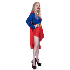 Superman Superhero Dress Halloween game Outfit Supergirl cosplay costume PQ071