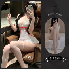 Halloween Nurse Costume For Women Carnival Lingerie Cosplay Fancy Dress PQ8772