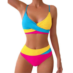 Women's Two-Piece Bikini Swimsuit, Halter Neck Bathing Suit PQ0514