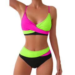 Women's Two-Piece Bikini Swimsuit, Halter Neck Bathing Suit PQ0514