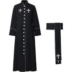 Halloween Priest Robe, Carnival Costume Roman Clergy Clothing PQ23330