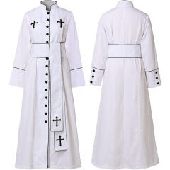 Halloween Priest Robe, Carnival Costume Roman Clergy Clothing PQ23330