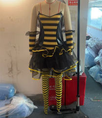 Halloween Bee Fancy Dress Carnival Cosplay Outfit Sexy Honeybee Costume With Wing PQ32