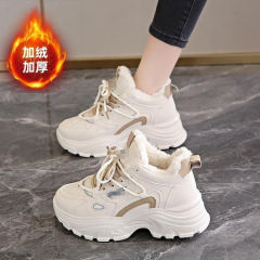 Woman Winter Clunky Sneakers Fashion Faux Fur Dad Shoes Sport Shoes PQ1027