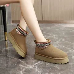 Women's Winter Outdoor Snow Boots - Slip-Resistant Platform Sneakers, Fleece-Lined PQ9986