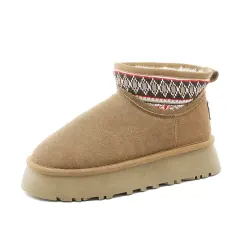 Women's Winter Outdoor Snow Boots - Slip-Resistant Platform Sneakers, Fleece-Lined PQ9986