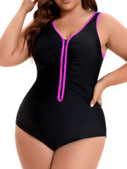 Chubby Women's One Piece Swimsuit, Plus Size Athletic Swimwear PQ300