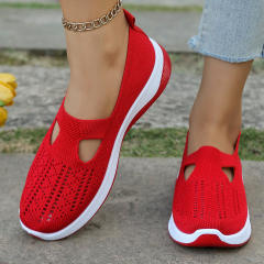 Wholesale Womens Mesh Sneakers Hole Casul Shoes Flyknit Sport Shoes PQ-SK888