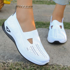 Wholesale Womens Mesh Sneakers Hole Casul Shoes Flyknit Sport Shoes PQ-SK888