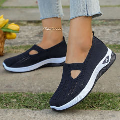 Wholesale Womens Mesh Sneakers Hole Casul Shoes Flyknit Sport Shoes PQ-SK888