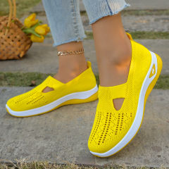 Wholesale Womens Mesh Sneakers Hole Casul Shoes Flyknit Sport Shoes PQ-SK888