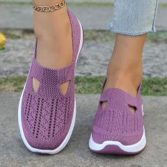 Wholesale Womens Mesh Sneakers Hole Casul Shoes Flyknit Sport Shoes PQ-SK888