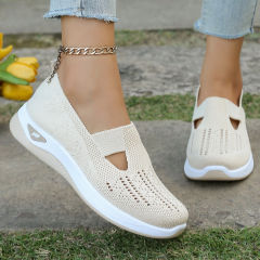 Wholesale Womens Mesh Sneakers Hole Casul Shoes Flyknit Sport Shoes PQ-SK888