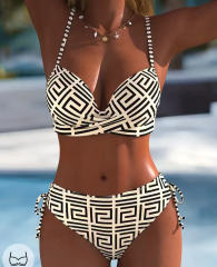 Women's Push-Up Bikini Set, Multicolor Leopard Print, Two Piece Swimsuit PQ7891