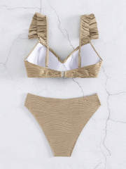 Bikinis Set Sexy Brazilian Lady Swimwear Mid Waist Bathers Spring Swimsuit PQ8618