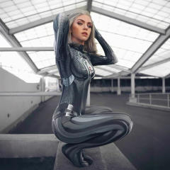 White Widow Cosplay Costume, Women Spiderman Jumpsuit PQ200809