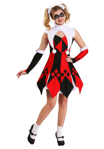 Women Halloween Circus Clown Cosplay Dress, Stage Performance Fancy Outfit PQ3382