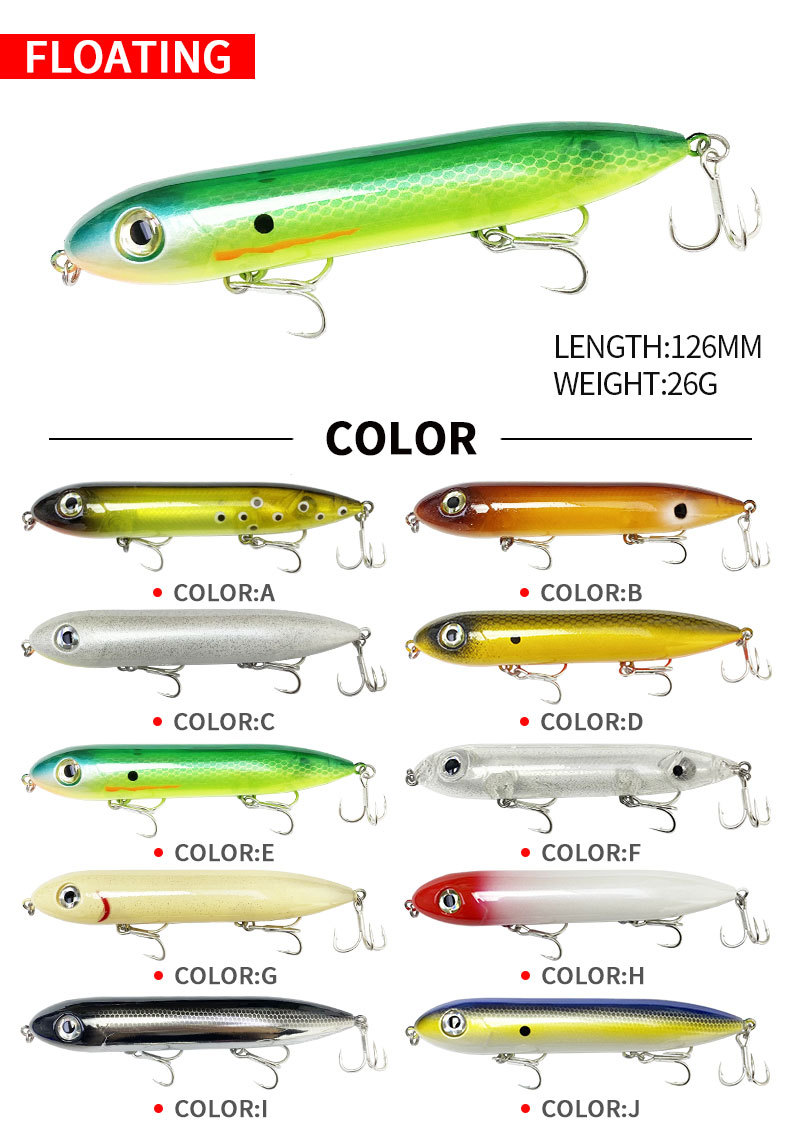 pencil fishing bait color