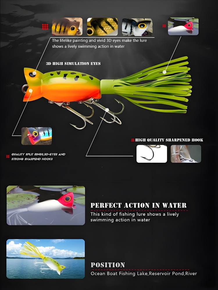 popper lures detail