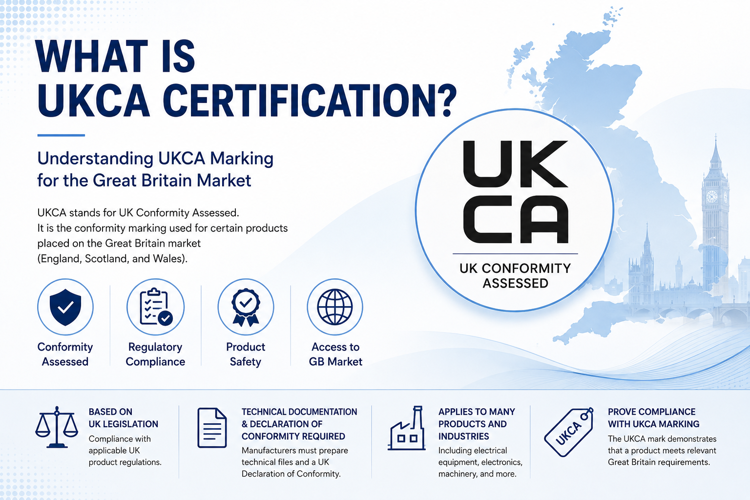 UKCA certification and UKCA marking explained for electrical products entering the Great Britain market