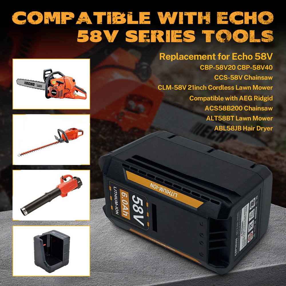 58V Echo & AEG Replacement Battery