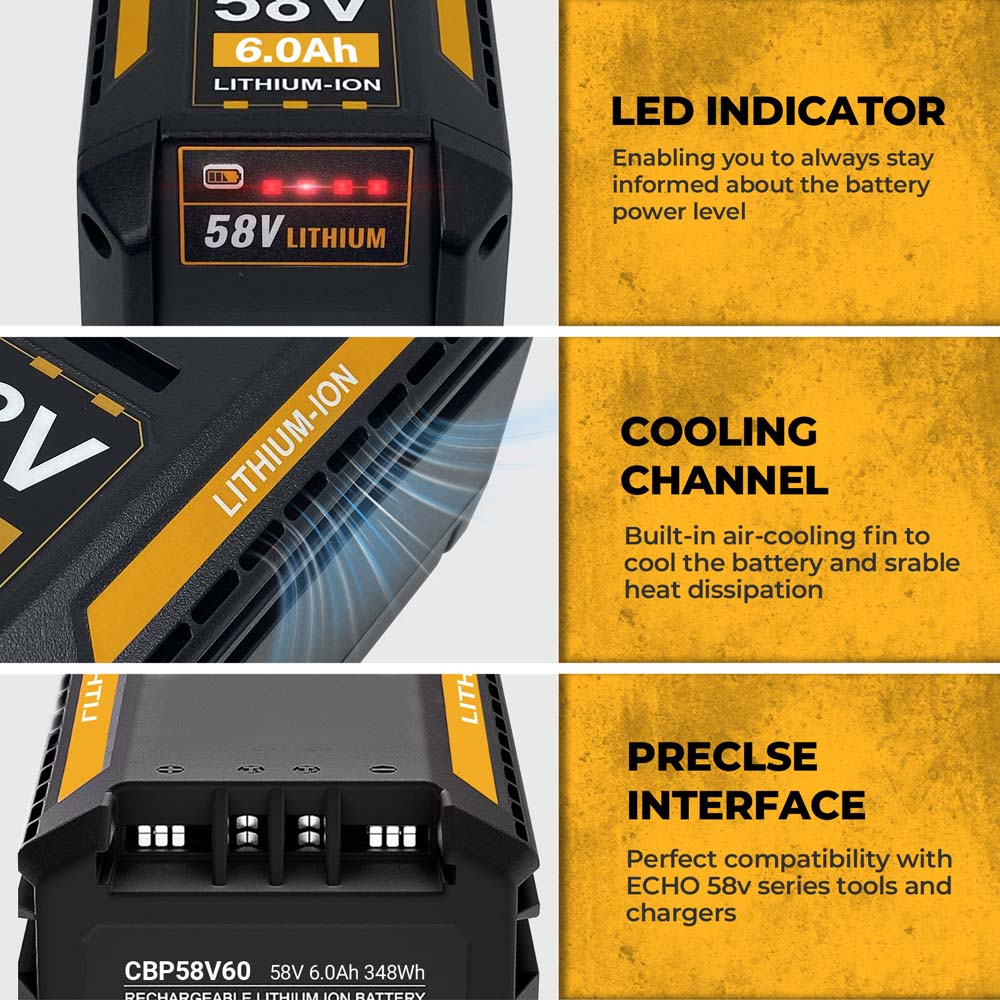 58V Echo & AEG Replacement Battery
