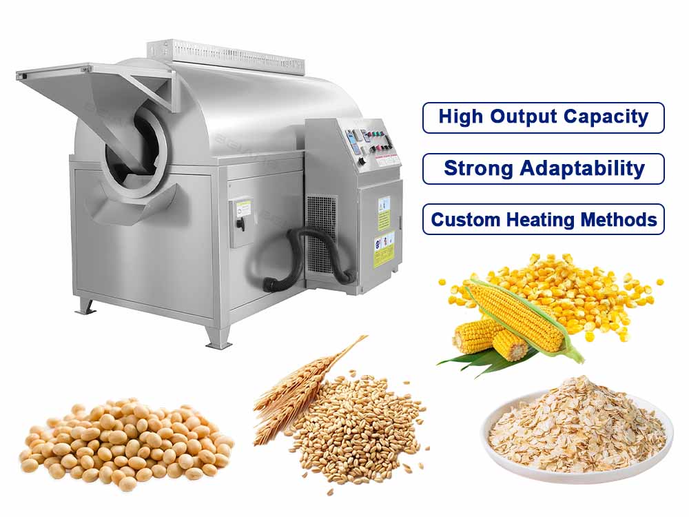 Multi-functional grain roasting machine