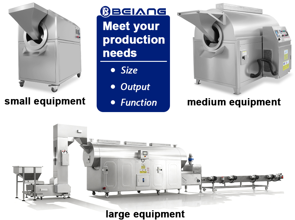 Industrial nut roaster machine