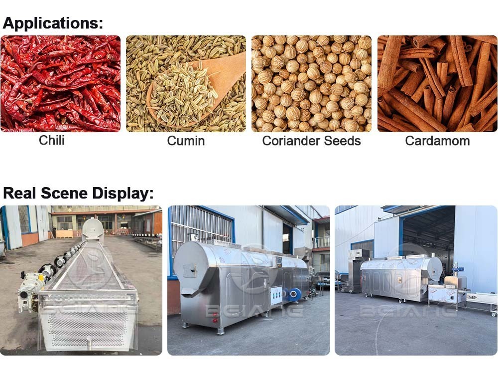 PLC-Controlled Multi Purpose Spice Roasting Production Line