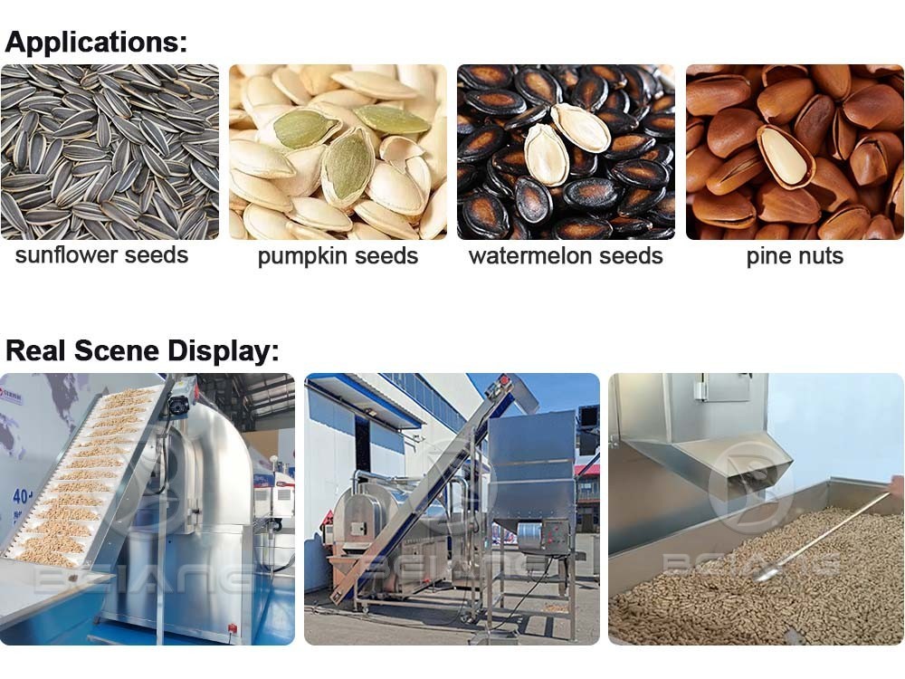 Fully Automatic Salt-Separating Sunflower Seed Roasting Machine 250 KG/Batch