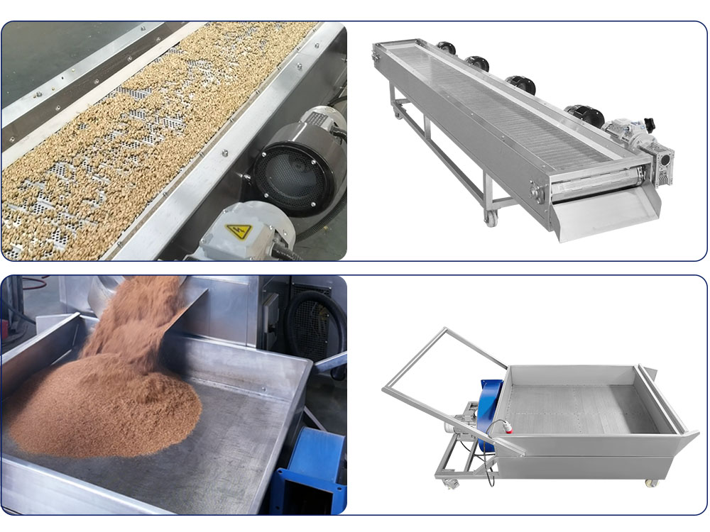 The cooling machines for the nut roasting production line