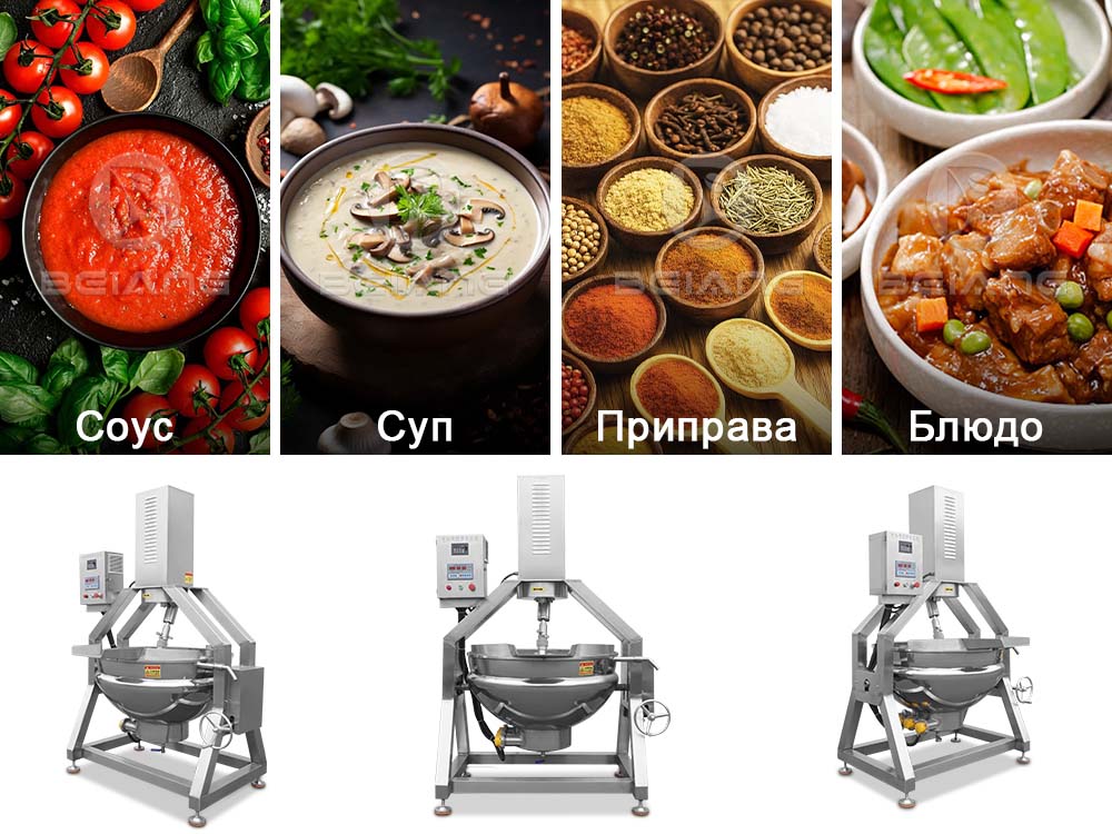 промышленный котел с рубашкой охлаждения и мешалкой
