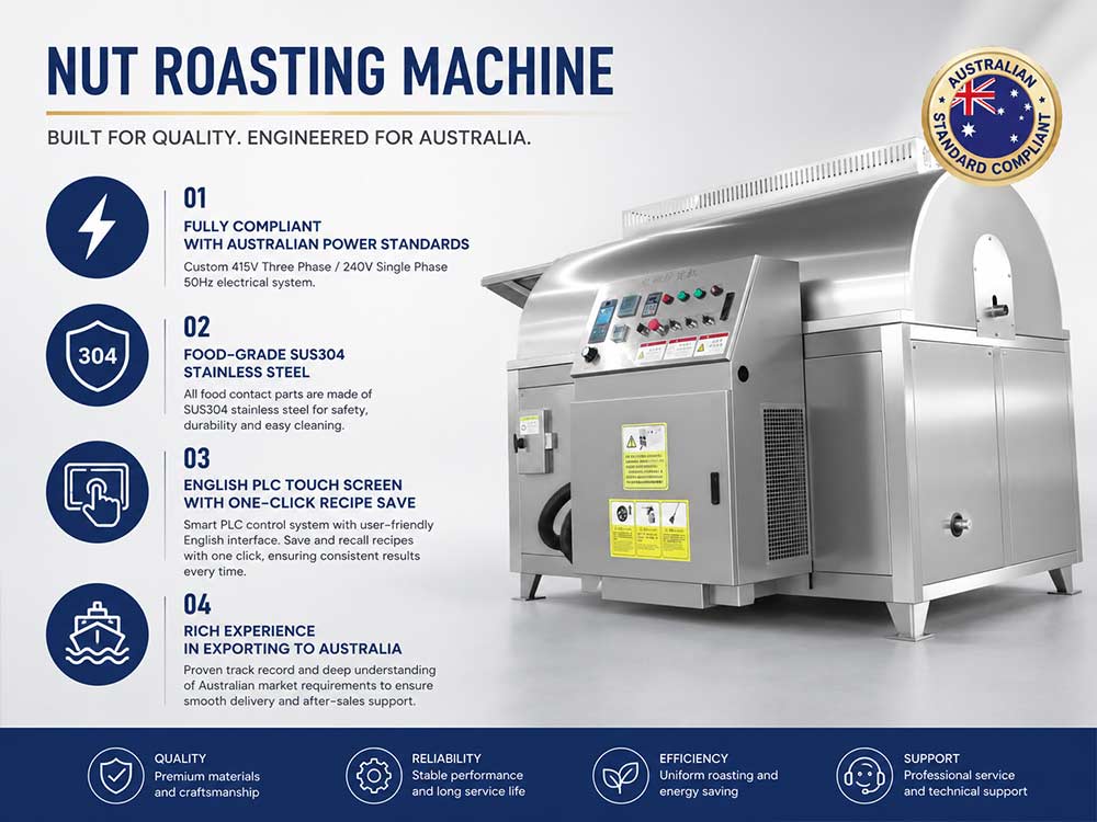 Nut Roasting Machine for Australia