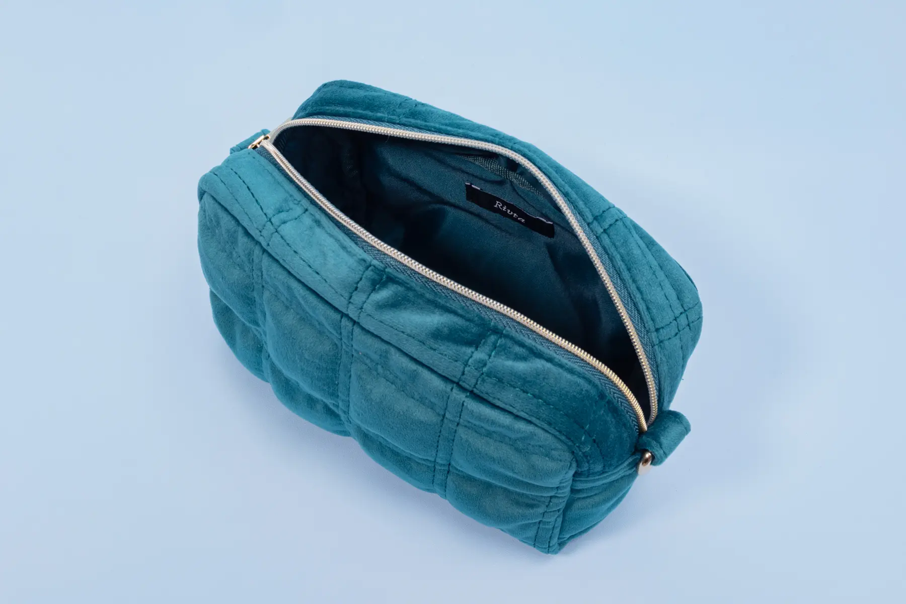 Velvet and satin material route for VIP airline gift pouch