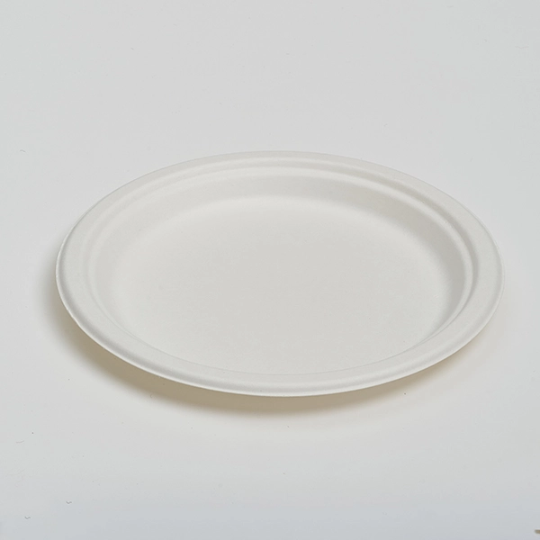 Yunshan 9 inch sugarcane bagasse disposable plate for wholesale foodservice supply